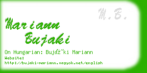 mariann bujaki business card